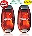 LED Safety Light 2-Pack | Clip On Strobe Flashing Running Lights for Runners, Night Walking, Dogs, Bike | The Brighter High Visibility Reflective Gear for Cycling Accesories, Dog Collar, Vest, Kids