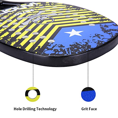 ianoni Beach Tennis Racket,Carbon Fiber Grit Face with EVA Memory Foam Core Beach Tennis Racket (PR760)