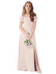 TAISHAN Junior Bridesmaid Dress for Wedding Ruffle