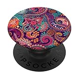 Colorful Paisley Print Pattern Pink Purple Blue