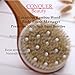 Conquer Beauty - Dry Brushing Body Brush with Massage Nodes - Bamboo Long Handle Back Scrubber for Shower Brush with Natural Boar Bristles - Skin Care Exfoliator Reduce Cellulite Bath & Spa - 1 Piece