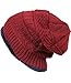 MIEDEON Men 's Winter Knitting Skull Cap Wool Warm Slouchy Beanie Hat Red One Size