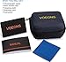 Mens Black Leather Wrist Watch - VOEONS 2017 Analog Quartz Chronograph Classical Casual Big Watch for Men, Teens, Waterproof, 2-Year Quality Warranty