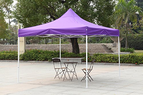 American Phoenix 10x10 10x15 10x20 [White Frame] Portable Event Canopy Tent, Canopy Tent, Party Tent Gazebo Canopy Commercial Fair Shelter Car Shelter Wedding Party Easy Pop Up (Purple, 10x10)