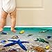 Rambling 3D Beach Floor Wall Stickers Removable Mural Decals Vinyl Art Living Room Decors (A)