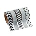 Black & White Patterned Washi Tape Set (5 Rolls Per Unit) Each Roll Includes 16 Ft. Of Tape.