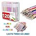 Laneco 120 Coloring Gel Pens Set with 60 Colored Gel Pens and 60 Ink Refills