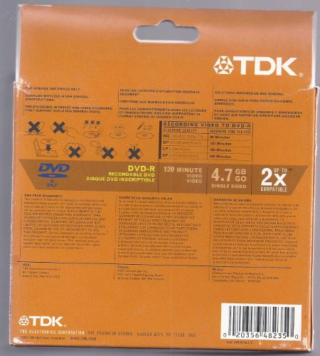 TDK  DVD-R47S5 Recordable DVD Disc