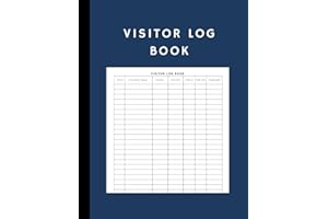 Visitor Log Book for Business C Navy Blue Edition | 8.5 x 11 Inches, 114 Pages: Professional Visitor Register with 3,000+ Ent