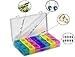 7 Days Pill Holder Organizer Tablet Box Weekly Medication Case Daily AM Morning Noon PM Night Container Compartments Detachable Dispenser (Mix of 2)