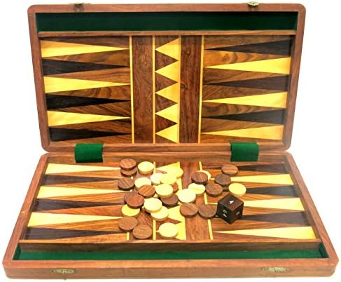 Ages Behind Wooden Backgammon 16"
