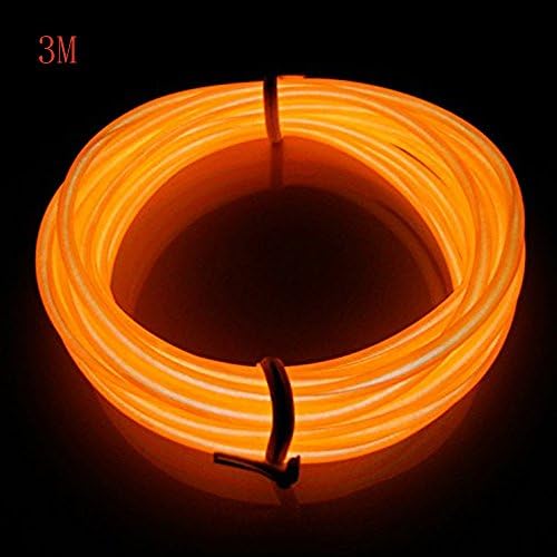 HopeU5® 3M Flexible EL Wire Neon LED Car Decoration Light Rope Tube + 12V Inverter - Orange