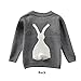 Toddler Baby Boy Girl Knit Sweater Cute Unisex Kid Pullover Sweatshirt 80, Grey