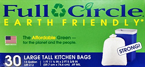 Full Circle - Large Tall Kitchen Bags - 13 Gallon (49.2 L) - 30 Count