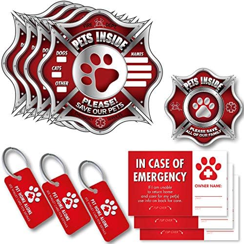 Vinyl Friend Pet Alert Stickers FIRE Safety Alert and RescueSave Your