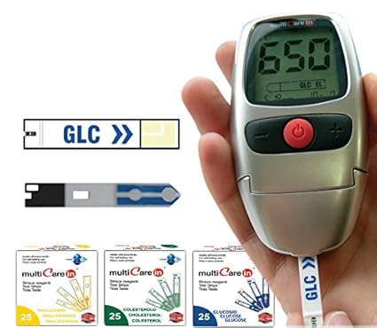 MULTICARE IN, Cholesterinmessgerät, Blutzucker und Triglyceride, Blutuntersuchung zu Hause