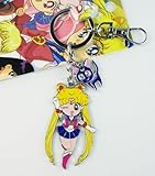 HI-BOOM Sailor Moon Tsukino Usagi with cat Key chain Keyring keychain