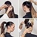 VeSunny 14inch Blonde Hair Extensions Ponytail Clip on Ponytail Extension Human Hair Color #18 Ash Brown Mixed #613 Bleach Blonde 80G/Set