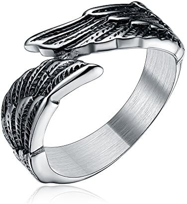 Yocoyee Hug Wings Ring Angel Wings Feather Retro Copper Ring for Yocoyee Hug Wings Ring Angel Wings Feather Retro Copper Ring for
