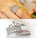 Stunning 18k White Gold Plated Princess Crown&cubic Zirconia Ring with a Free Box R62