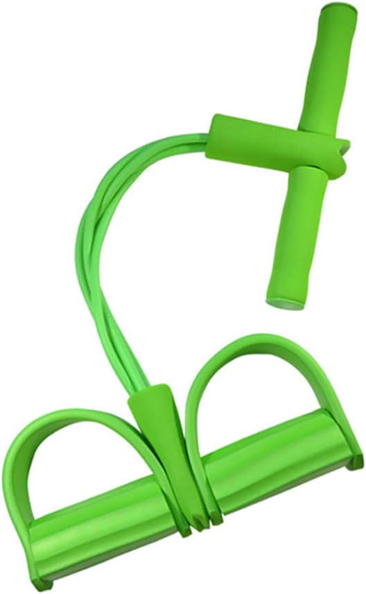 Tsosginaog Fitness Sit-up Exercise Equipment Pedal Resistance Band, Elastic Pull Rope for Home Gym Yoga Workout,for Abdomen, Waist, Arm Slimming Training,Green