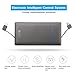 iNiCE 5000mAh Portable External Battery Ultra Slim Power Bank 2 port with Built in Lightning, Micro USB Cable LED Light for iPhone,Samsung,HTC and More ---Gray