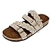 WHITE MOUNTAIN Women's Holland Footbed Sandal, Lttaupe/Suede, 8 M