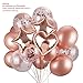 Rose Gold Bachelorette Party Decorations,He Asked She Said Yes Banner,Confetti Latex Balloons,Heart & Star Shaped Foil Balloon,Metallic Foil Tassel Garland for Wedding Bridal Shower Engagement Party