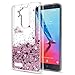 ZTE Imperial Max Z963U Case,ZTE Blade Max 3 Z986 / Zmax Pro Z981 / Max XL N9560 / Carry Liquid Case,LeYi Moving Glitter Shiny Quicksand Girls Women Clear TPU Protective Case for ZTE Z981 ZX Rose Gold