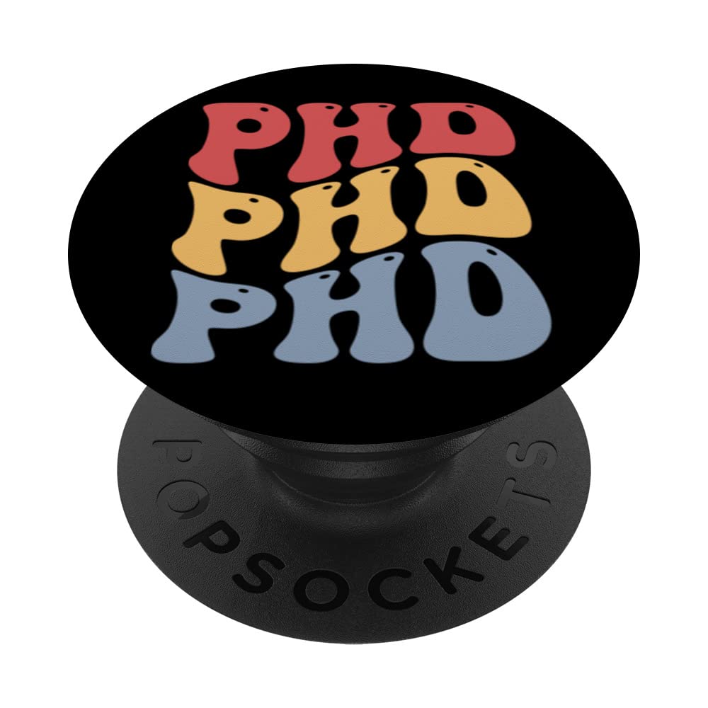 PHD Groovy Graduation Doctorate PopSockets Swappable PopGrip