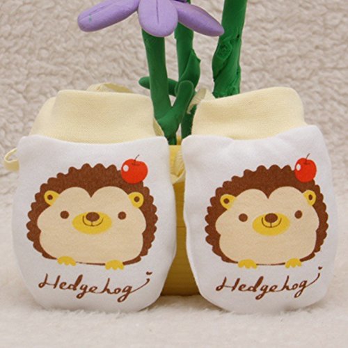 Adeimoo Cute Boys Girls Cotton No Scratch Gloves Drawstring Adjustable Mittens for Baby Infants