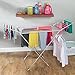 mDesign Expandable Drying Rack with Bars - Collapsible Clothes Drying Rack - Accordion Drying Rack - Up to 68.3