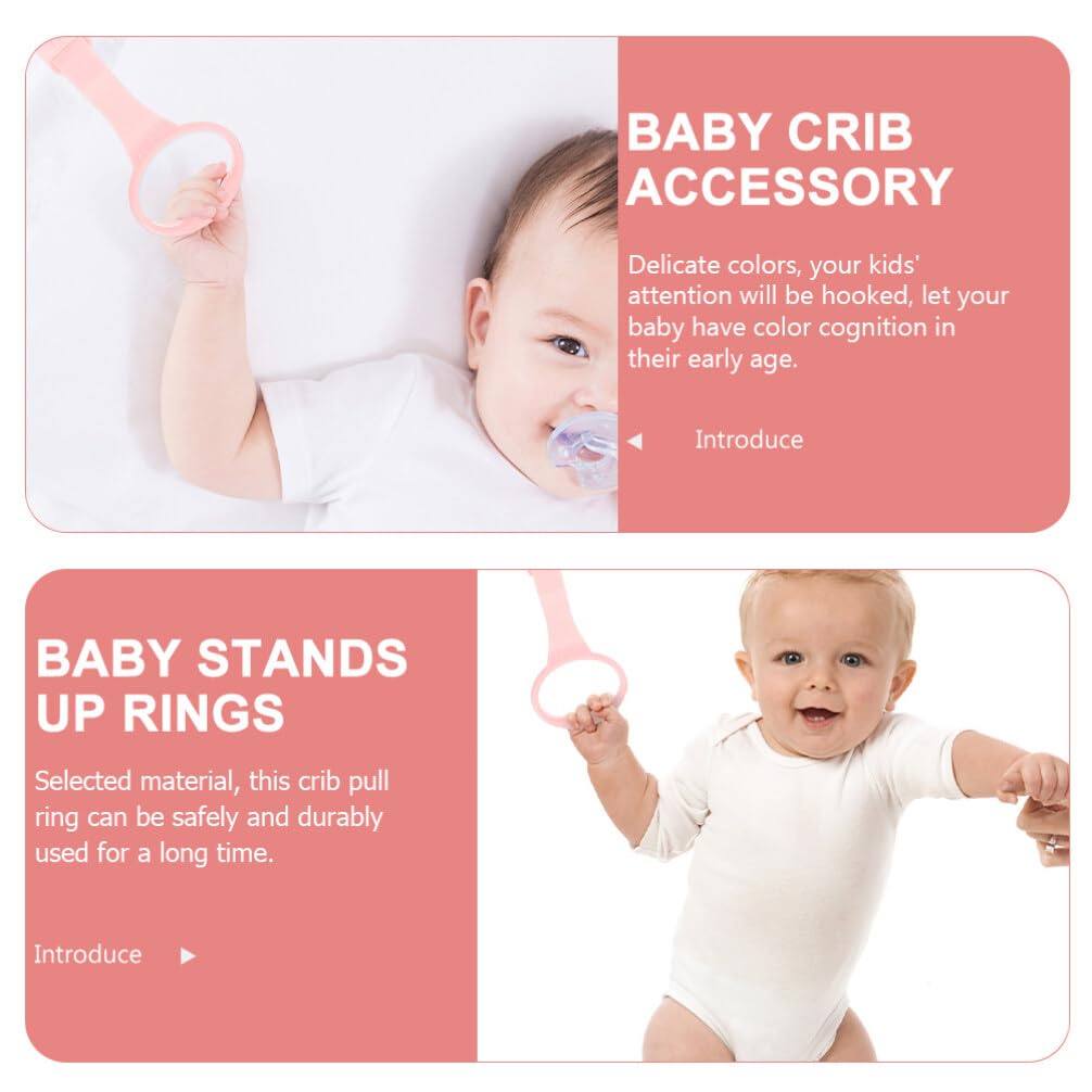 BESPORTBLE 4Pcs Baby Pull up Rings: Standing Walker for Standing and Walking Support - Safe and Comfortable Toys for Infants - Ideal for Playpen and Nursery Bed Use
