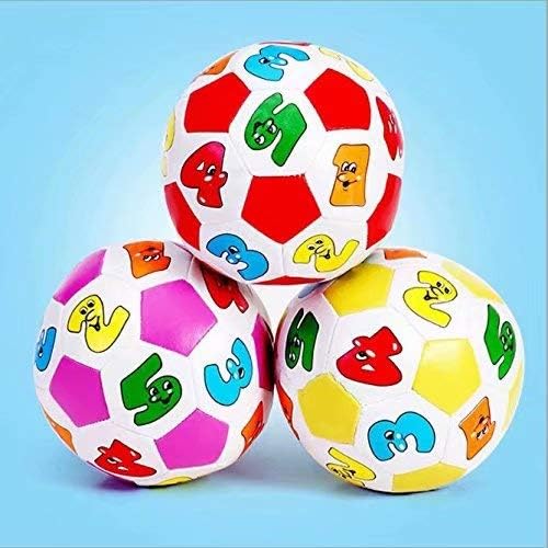 Doyime 3PCS Children Educational Toy Baby Learning Colors Number Rubber Ball Plaything