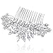 EVER FAITH® Bridal Flower Snowflake Hair Comb Clear Austrian Crystal