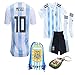 Argentina World Cup 2018 18 Kid Youth Replica L. Messi Jersey Kit : Shirt, Short, Socks, Bag, PVC Key (L. Messi, Size K24 (7-8 Yrs Old Approx.))