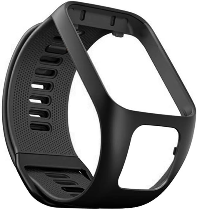 RongYooo Replacement for TomTom Strap Bands,Silicone Watch Band Compatible for TomTom Runner 2 3,TomTom Spark 3,Golfer 2. (Black) - Image 3