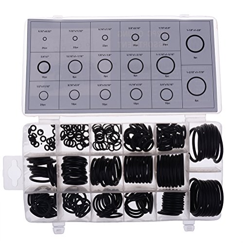 Eshylala 222 Pieces O-Ring Kit Rubber Washer Seals 17 Different Sizes Rubber O-Ring Sealing Gasket Grommet Assortment Set for Automotive, Plumbing, and PC hardware/Piano repair etc - Thumbnail 3