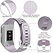 Wepro Bands Compatible with Fitbit Ionic SmartWatch, Watch Replacement Sport Strap for Women Men Kids, Buckle, Small, Lavender