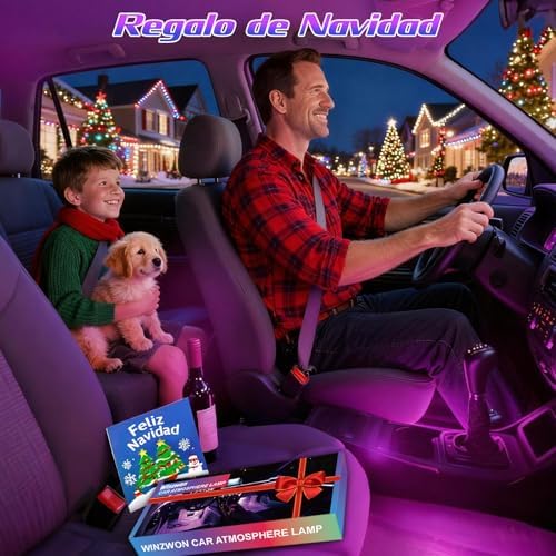 Luzes LED Interiores de Carros, Controlo de App de Acessórios Automóveis, Presente para o Dia da Mãe, Homens, Mulheres, Luzes USB, Luzes Ambientes para Carros (1)
