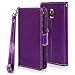 Galaxy S5 ACTIVE Case, Galaxy S5 Active Flip Case - E LV Deluxe PU Leather Folio Wallet Case Cover for Samsung Galaxy S5 Active SM-G870 (Water Resistant Model) - Purple