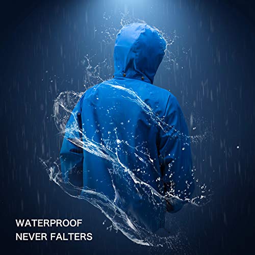 TideWe Rain Suit, Breathable Waterproof Durable Sport Rainwear (Blue Size S) - Thumbnail 4