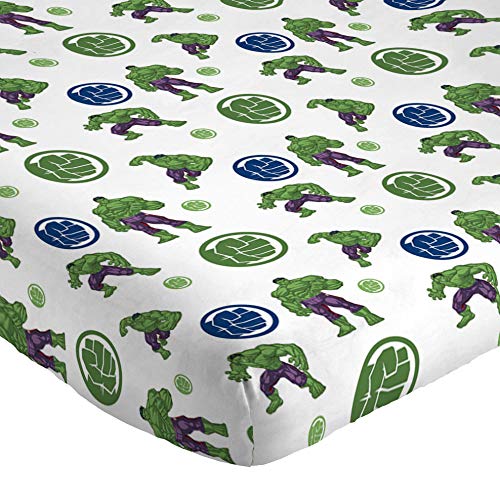 Jay Franco Marvel Hulk Fist Full Sheet Set 4 Piece Set Super Soft and