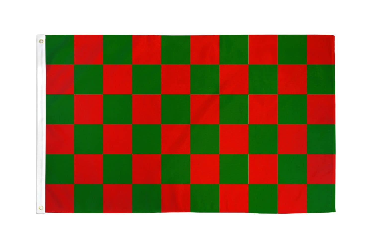 AZ FLAG - Red And Green Check Flag - 3x5 Ft - 100D Polyester Checkered Racing Banner with Two Metal Grommets - Fade Resistant - Vivid Colors - 3' x 5' Feet - 150x90 Cm