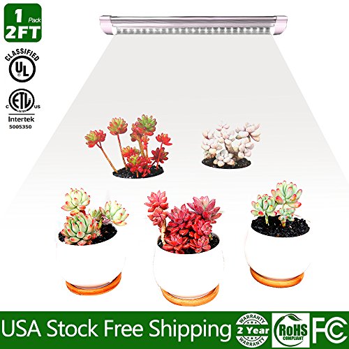 Shanhai 18W LED Grow Light with 6200K White Light, 0.6m/ 2ft Indoor LED Plant Light Grow Strip Light Flexible Soft Strip Light for Plant Vegetable Seed Growth (4 Pack)