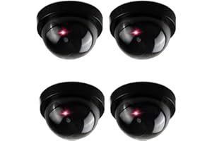 C CRYSTAL LEMON Fake Security Cameras – Realistic Dummy Surveillance for Indoor & Outdoor Use – Battery-Operated with Red Light (4)
