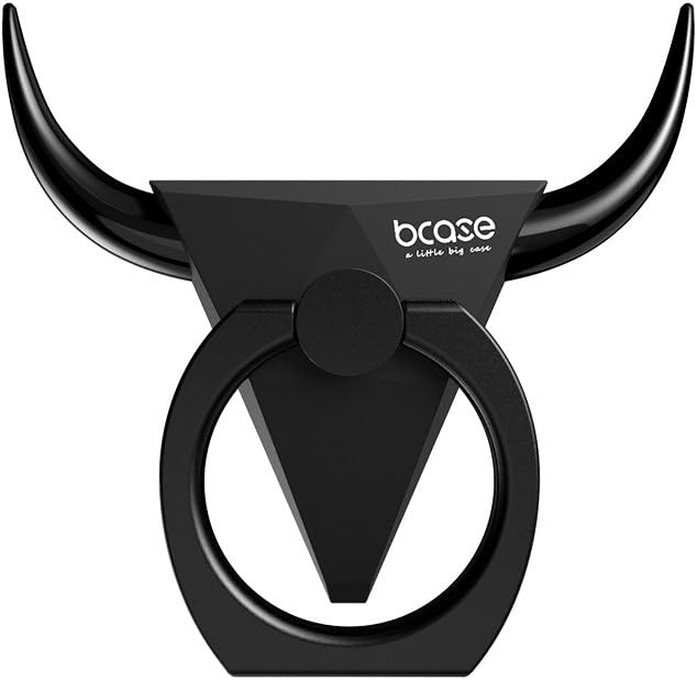 Huluwa Cell Phone Ring Holder Universal Cellphone Stand Finger Grip, 360 Degree Rotating Metal Anti Drop Finger Holder Mount for iphone, ipad, Samsung HTC Nokia Smartphones, Tablet (Black)