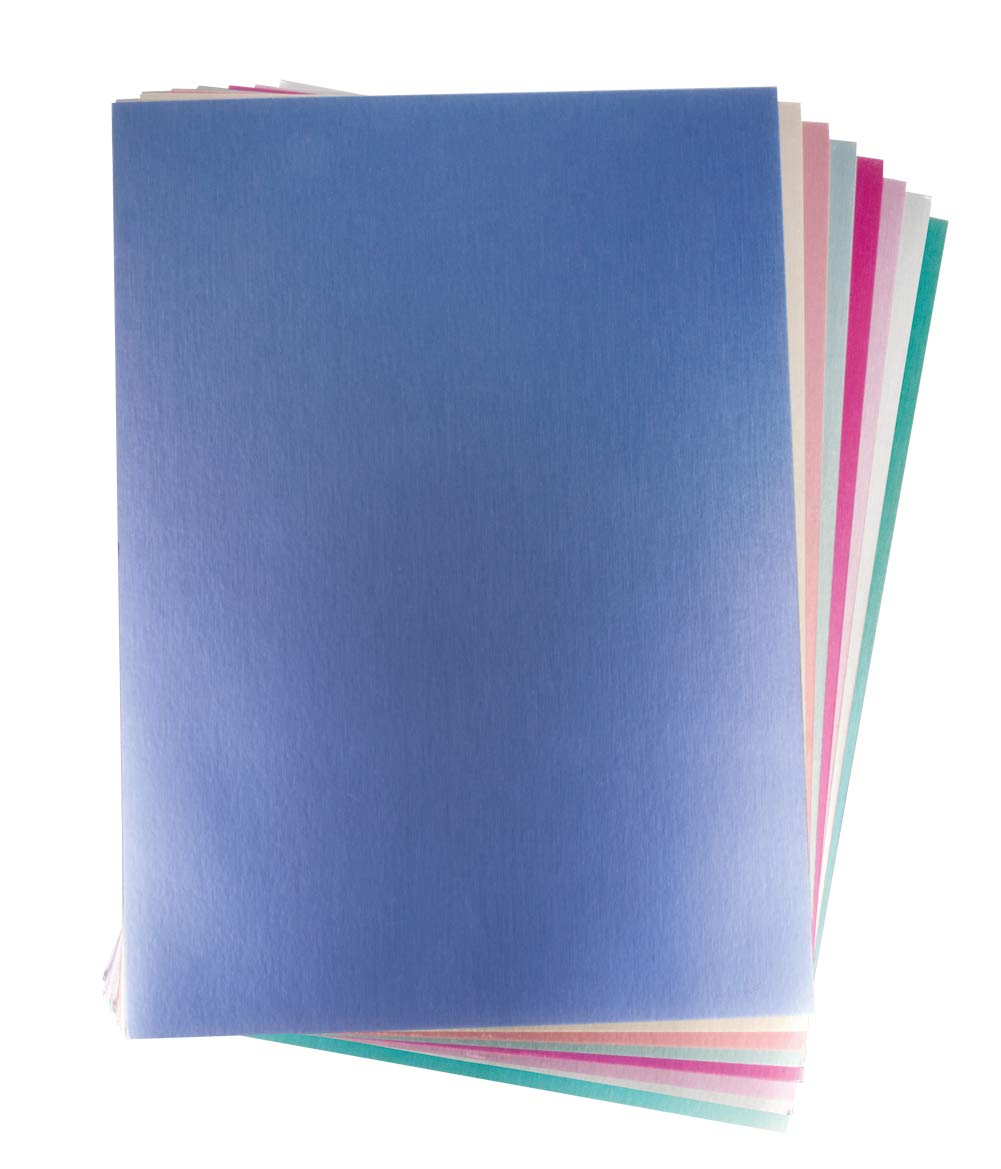 Rayher 67302999 Metallic mix crush paper, A4, coloured, 250g/m2, 8 colours, 8sheets