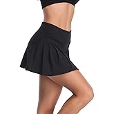 Rainbow Tree Womens Tennis Skirt Pleated Workout Golf Skirts with Pockets Lightweight Skorts for Tennis Golf Running Yoga