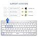 VicTsing Ultra-Slim Portable Bluetooth Keyboard, Wireless Keyboard for iOS (iPhone, iPad), Android, Windows, Mac Computer, Laptop, Tablet, Smartphone and Other Bluetooth Enabled Devices, Silver